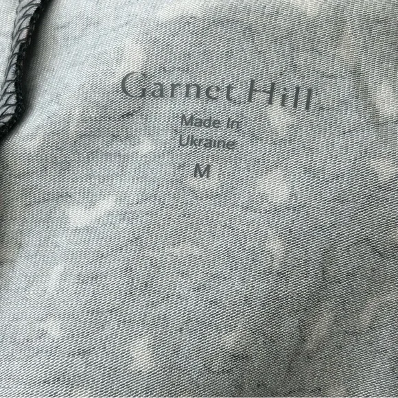 GARNET‎ HILL Size M Blue Multi 3/4 Sleeve Seamed Knit Trapeze Stretch Dress - Picture 4 of 7